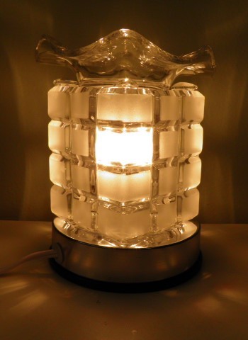 Cube Glass Touch Activated Aroma Lamp