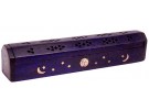Violet Wooden Celestial Box Incense Burner